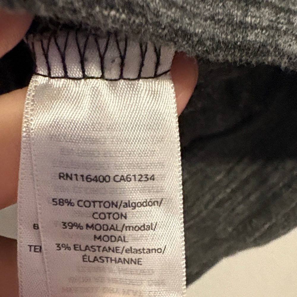 Daily Ritual Heather Gray Knit Top with tie split back Medium - Picture 3 of 6
